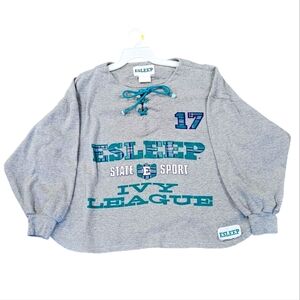 Esleep Gray Ivy League Sweatshirt,XL